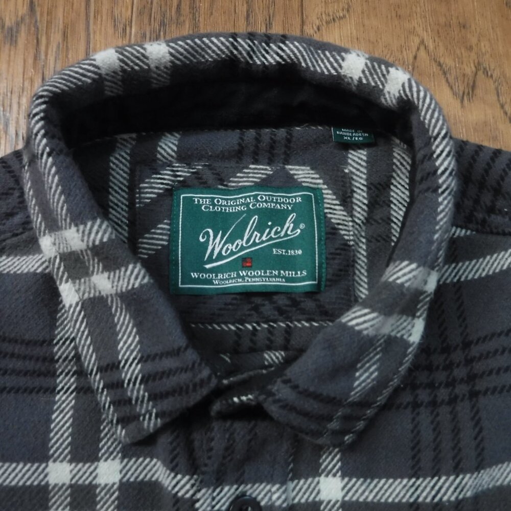 Woolrich Check Button Up Long Sleeve Collared Top - image 3
